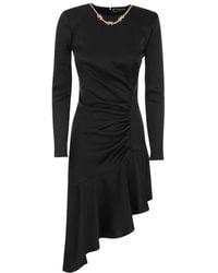 Elisabetta Franchi - Vestido de cuello redondo asimétrico de - Lyst
