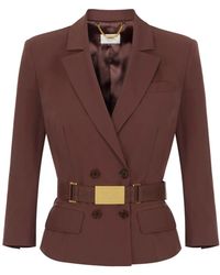 Elisabetta Franchi - Jassen ,Bruin ,Satijn Jassen Bruin - Lyst