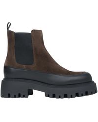 ESTRO - Dunkelbraune Chelsea-Boots Für Damen Aus Hochwertigem Echtem Velours - Lyst