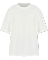 Ami Paris - Tops ,Katoen T-Shirt Met Logo - Lyst
