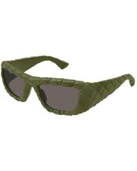 Bottega Veneta - Grüne sonnenbrille stilvoll für den täglichen gebrauch,sunglasses,stilvolle sonnenbrille für frauen - Lyst