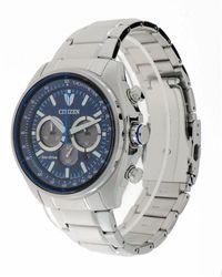 Citizen - Accessoires ,Blauw ,Crono Active Roestvrijstalen Horloge - Lyst