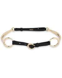 Rabanne - Schwarzes Ring Leder Gürtel - Lyst