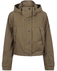 Burberry - Jassen ,Bruin ,Nylon Jacket Met Capuchon - Lyst