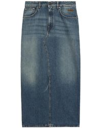 MSGM - Denim Skirts - Lyst