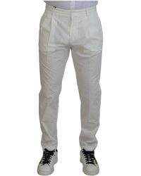 Dolce & Gabbana - Cotton Skinny Chino Pants - Lyst