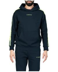 My Brand - Hoodies & Sweatvesten ,Blauw ,Blauwe Contrasterende Tape Hoodie - Lyst