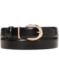 Kazar - Accessoires ,Zwart ,Leer Zwarte Riem Met Minimalistische Gesp - Lyst