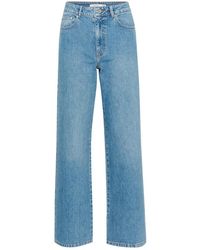 Gestuz - Jeans ,Blauw ,Wijde Pijp Middenblauwe Jeans - Lyst
