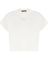Balmain - Tops ,Wit ,Katoen T-Shirt Met Logo-Print - Lyst