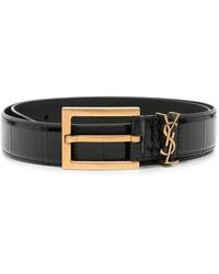 Saint Laurent - Accessoires ,Zwart ,Leer Cassandre Riem - Lyst