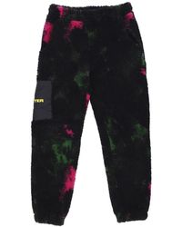 Iuter - Broeken ,Zwart ,Polyester Tie Dye Fur Pant Bear - Lyst