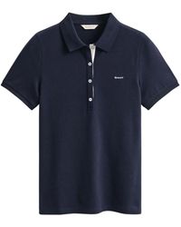 GANT - Tops ,Blauw ,Polo Shirt - Lyst