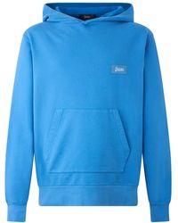 Herno - Hoodies & Sweatvesten ,Blauw ,Katoen Hooded Sweatshirt - Lyst