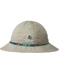 Moncler - Accessoires ,Polyester Shell Logo Bucket Hat - Lyst