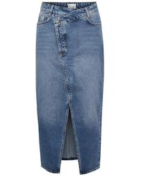 My Essential Wardrobe - Coole denim-rock mit asymmetrischem vorderteil - Lyst