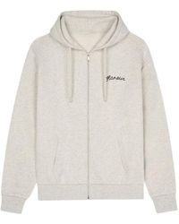 flâneur - Hoodies & Sweatvesten ,Grijs ,Katoen Signature Zip-Up Hoodie - Lyst