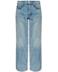Rag & Bone - Jeans ,Blauw ,Katoen Saige Relaxed Straight Jeans - Lyst