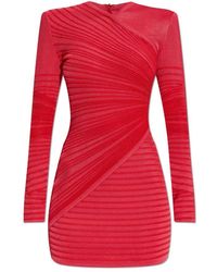 Balmain - Kurzes Kleid Mit Figurbetonter Passform - Lyst