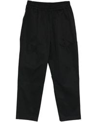 FAMILY FIRST - Broeken ,Zwart ,Katoen Broek Met Elastische Tailleband - Lyst