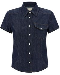 KHAITE - Cavazos Denim Shirt - Lyst