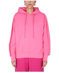 Ambush - Hoodies & Sweatvesten ,Roze ,Katoen Katoenen Sweatshirt Met Geborduurd Logo - Lyst