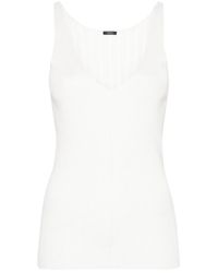 JOSEPH - Tops ,Wit ,Polyester Satiny Rib Tanktop - Lyst