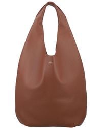 A.P.C. - Genarbtes leder top-handle-tasche - Lyst