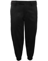 Neil Barrett - Broeken ,Zwart ,Wol Zwarte Wolmix Slim Fit Broek - Lyst