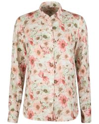 Stenströms - Bloemen Linnen Shirt - Lyst