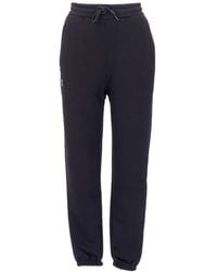 DOLLY NOIRE - Broeken ,Zwart ,Katoen Zwarte Fleece Trainingsbroeken Elastische Taille - Lyst