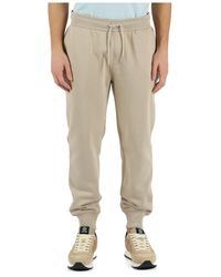 Calvin Klein - Pantalone sportivo in cotone felpato con ricamo logo - Lyst
