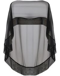 Alberta Ferretti - Jassen ,Zwart ,Chiffon Cape - Lyst