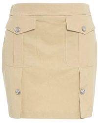 Liu Jo - Beiger Minirock Mit Metallischen Details - Lyst
