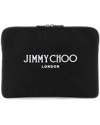 Jimmy Choo - Tasche mit kontrastierendem logo und reißverschluss - Lyst