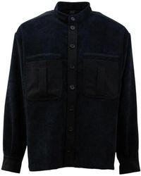 High - Oversize schwarzes hemd mit militärstil taschen - Lyst