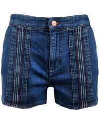 Chloé - Kurze jeans aus blauer baumwolle - Lyst