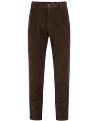 Bomboogie - Slim Fit Velours Broek Met Structuur - Lyst