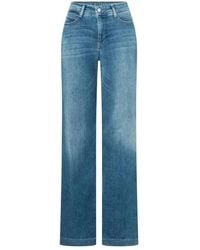 M·a·c - Jeans ,Blauw ,Wijde Pijp Zomer Blauwe Jeans - Lyst