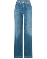 M·a·c - Jeans ,Blauw ,Wijde Pijp Zomer Blauwe Jeans - Lyst