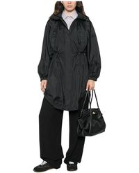 Moncler - Jassen ,Zwart ,Jas Met Capuchon En Trekkoord - Lyst