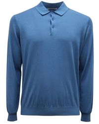 Kangra - Tops ,Blauw ,Katoen Polo Rasata Calata - Lyst