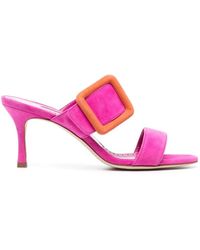 Manolo Blahnik - Shoes > heels > heeled mules - Lyst