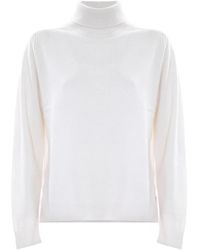 Kocca - Wolle seide polo hals pullover - Lyst