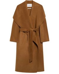 IVY & OAK - Minimalistischer wollmantel mit großem revers - Lyst