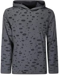 Acne Studios - Hoodies & Sweatvesten ,Zwart ,Katoen Gelaagde Katoenen Hoodie - Lyst