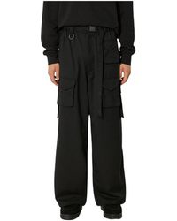 Y-3 - Verfijnde Wol Cargo Broek - Lyst