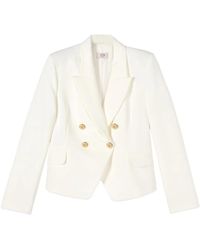 Oltre - Jassen ,Wit ,Polyester Double-Breasted Blazer - Lyst