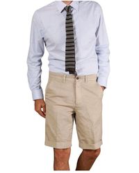 Mason's - Herringbone Chino Bermuda Shorts - Lyst