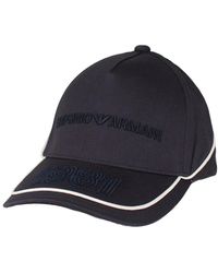 Emporio Armani - Baumwoll-Baseballkappe Mit Geprägtem Logo - Lyst